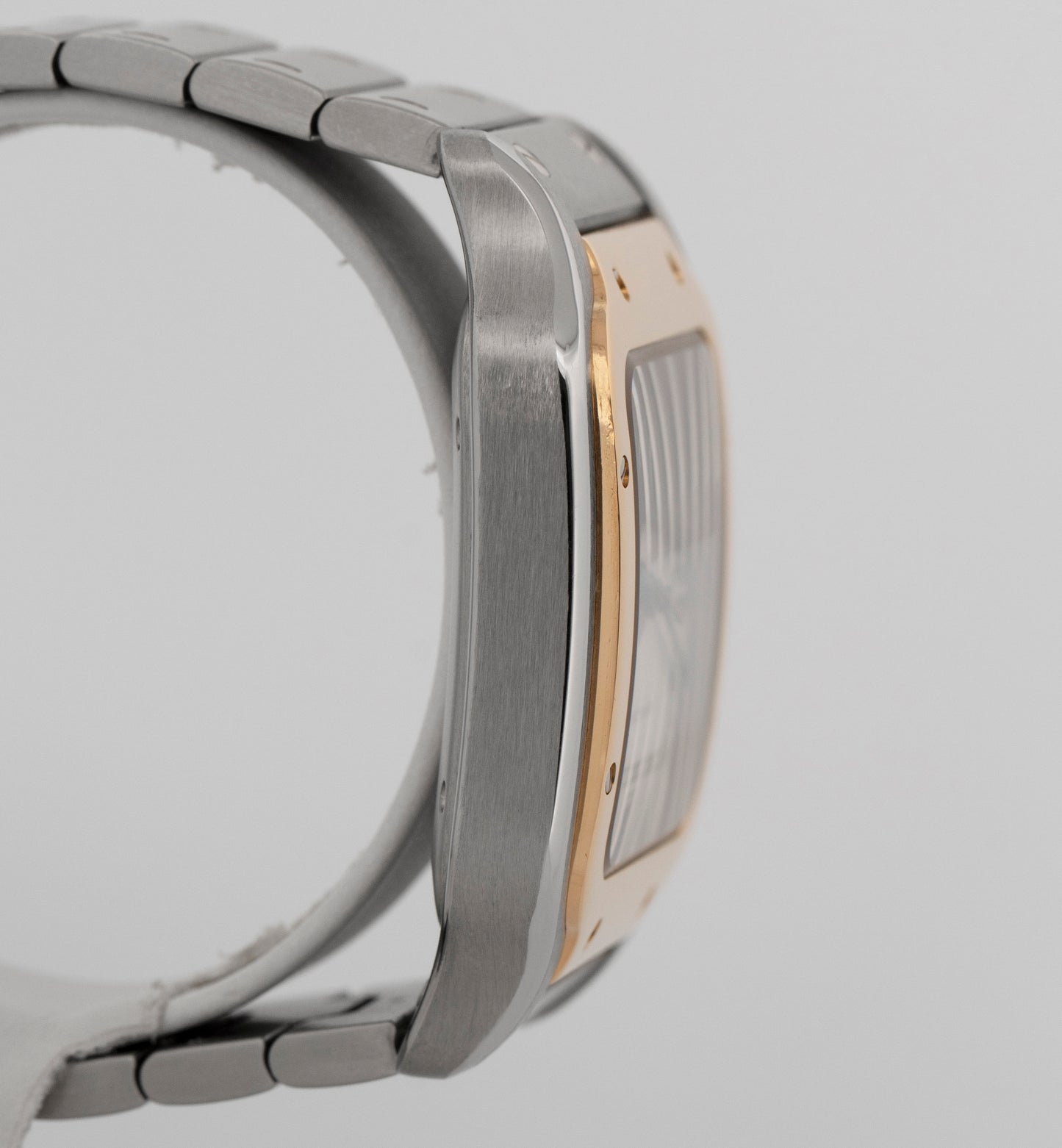 Cartier Santos WHITE Two-Tone Yellow Gold Steel 39.8mm 4072 / W2SA0009 Watch