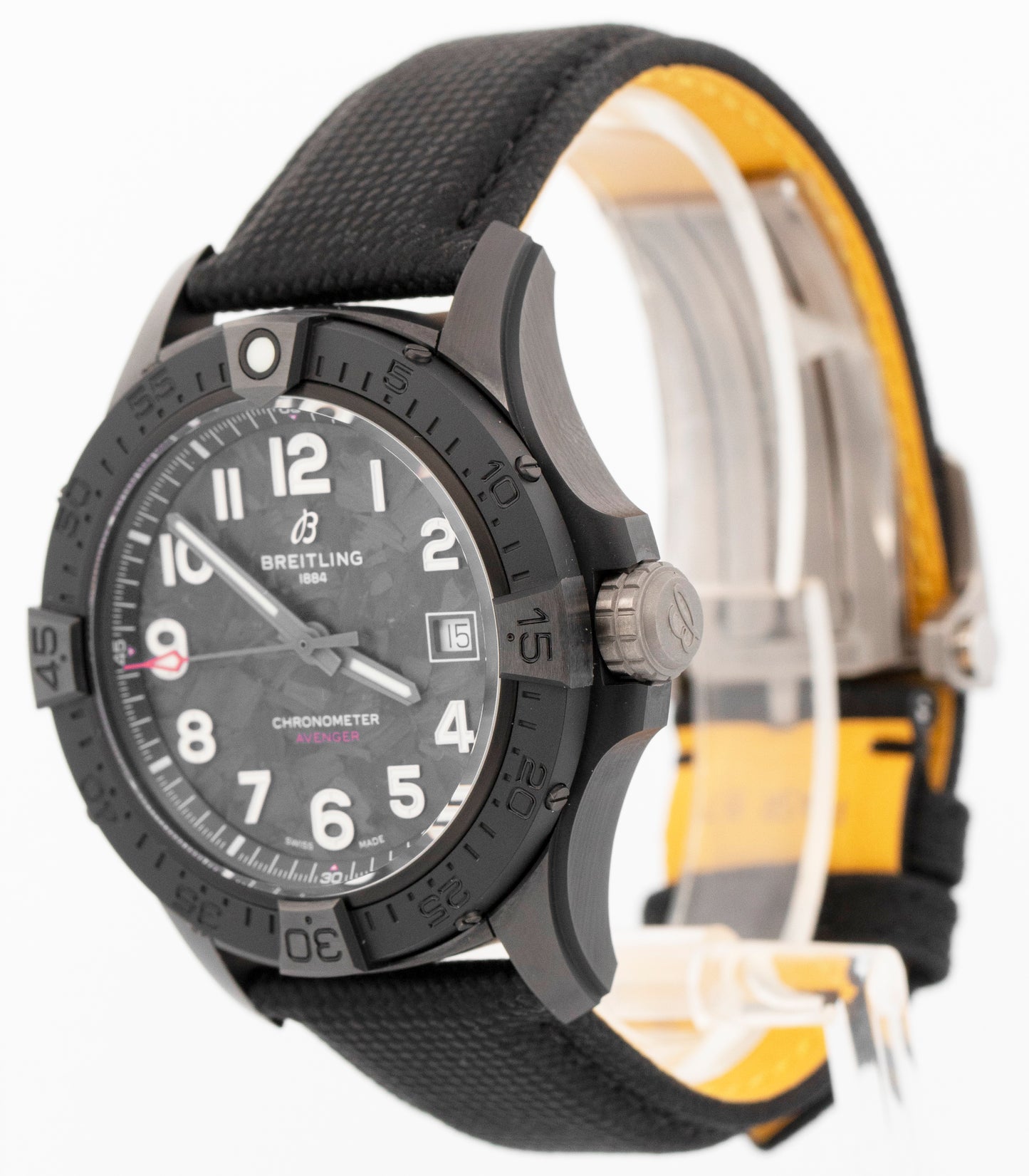 Breitling Avenger Automatic 42 Night Mission BLACK Ceramic 42mm S17328 Watch BOX