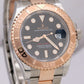 BRAND NEW PAPERS Rolex Yacht-Master BLACK 18K Rose Gold 40mm 126621 Watch BOX