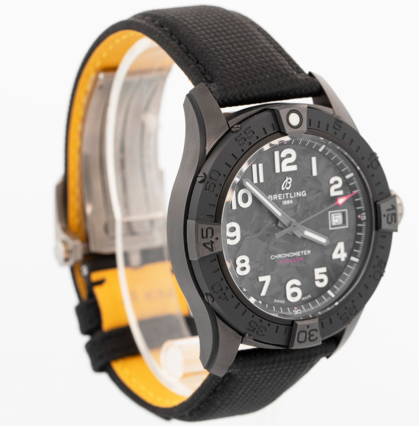 Breitling Avenger Automatic 42 Night Mission BLACK Ceramic 42mm S17328 Watch BOX