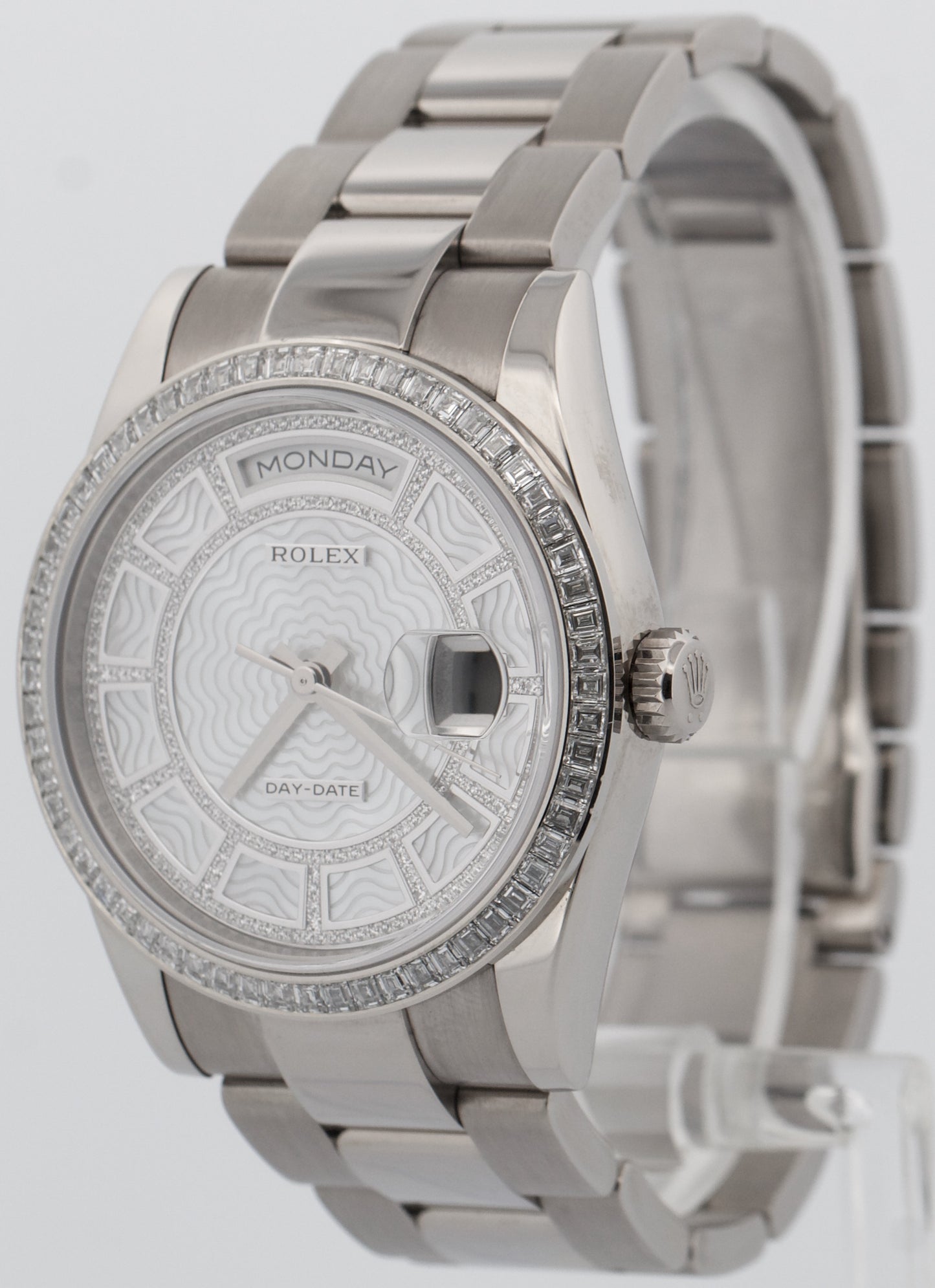 PAPERS Rolex Day-Date President MOP DIAMOND CAROUSEL 36mm 18K Gold 118399BR BOX