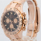PAPERS Rolex Daytona Cosmograph BLACK Sundust 40mm 18K Rose Gold 116505 BOX