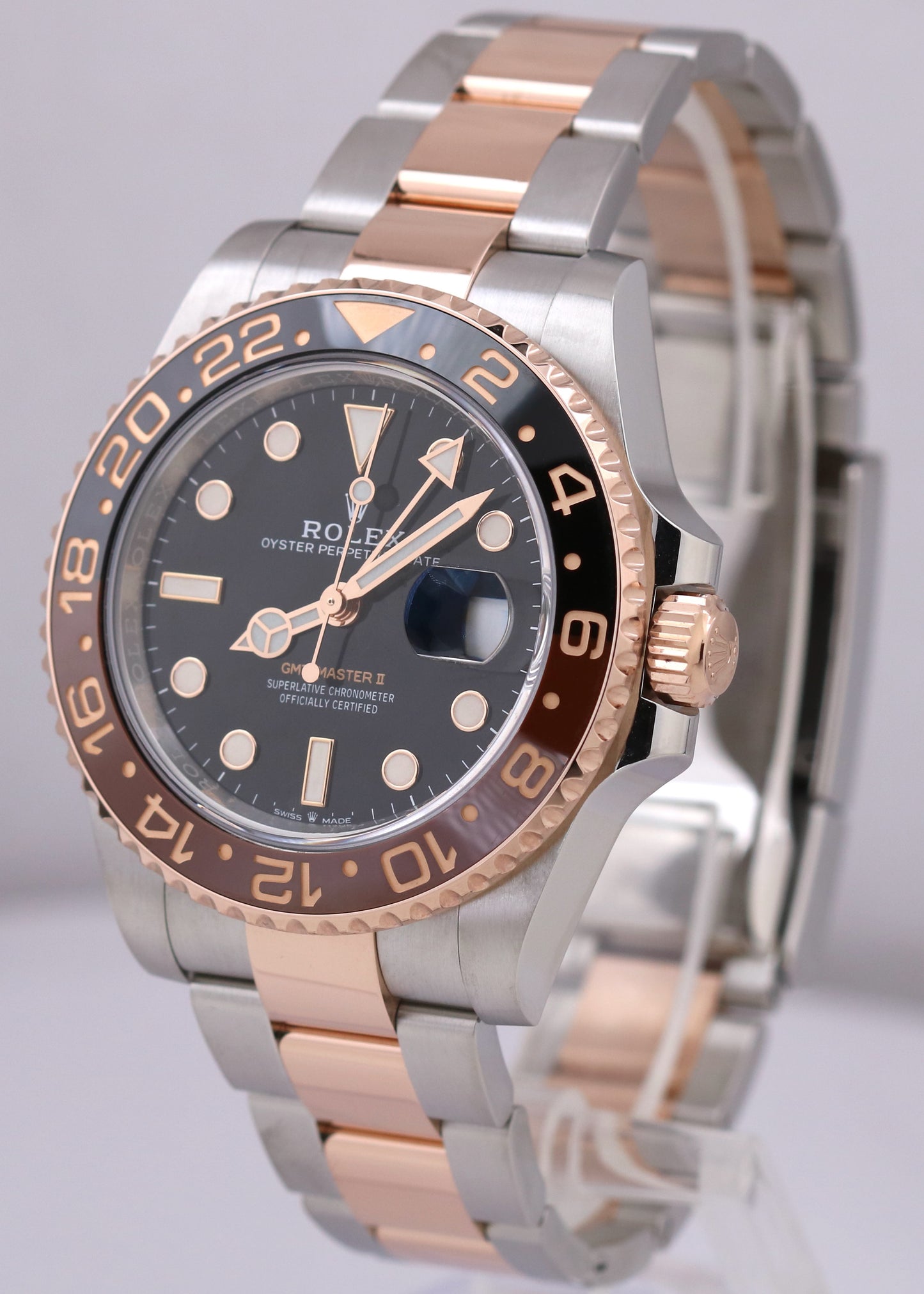 MINT 2022 PAPERS Rolex GMT-Master II 18K Gold ROOT BEER 126711 CHNR 40mm BOX