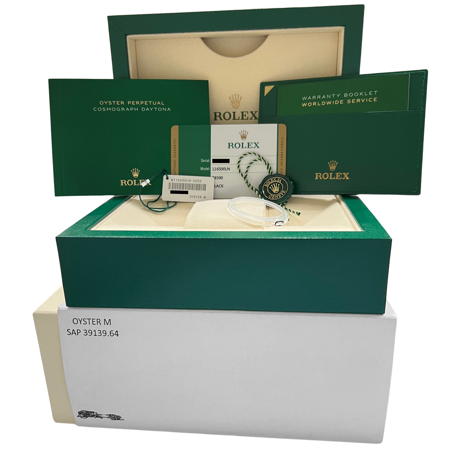 PAPERS Rolex Daytona Cosmograph Black Ceramic Stainless Steel 40mm 116500 LN BOX