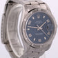 Rolex Oyster Perpetual Date BLUE 34mm ENGINE-TURNED Steel Oyster Watch 15000 BOX
