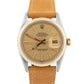Rolex DateJust CHAMPAGNE Two-Tone Yellow Gold Stainless Steel 36mm 16013 Watch