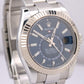 PAPERS Rolex Sky-Dweller BLUE Stainless Steel 18K Gold 42mm Oyster 326934 BOX