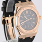 Audemars Piguet Royal Oak 18k Rose Gold Black 39mm 15300OR.OO.D002CR.01 Watch