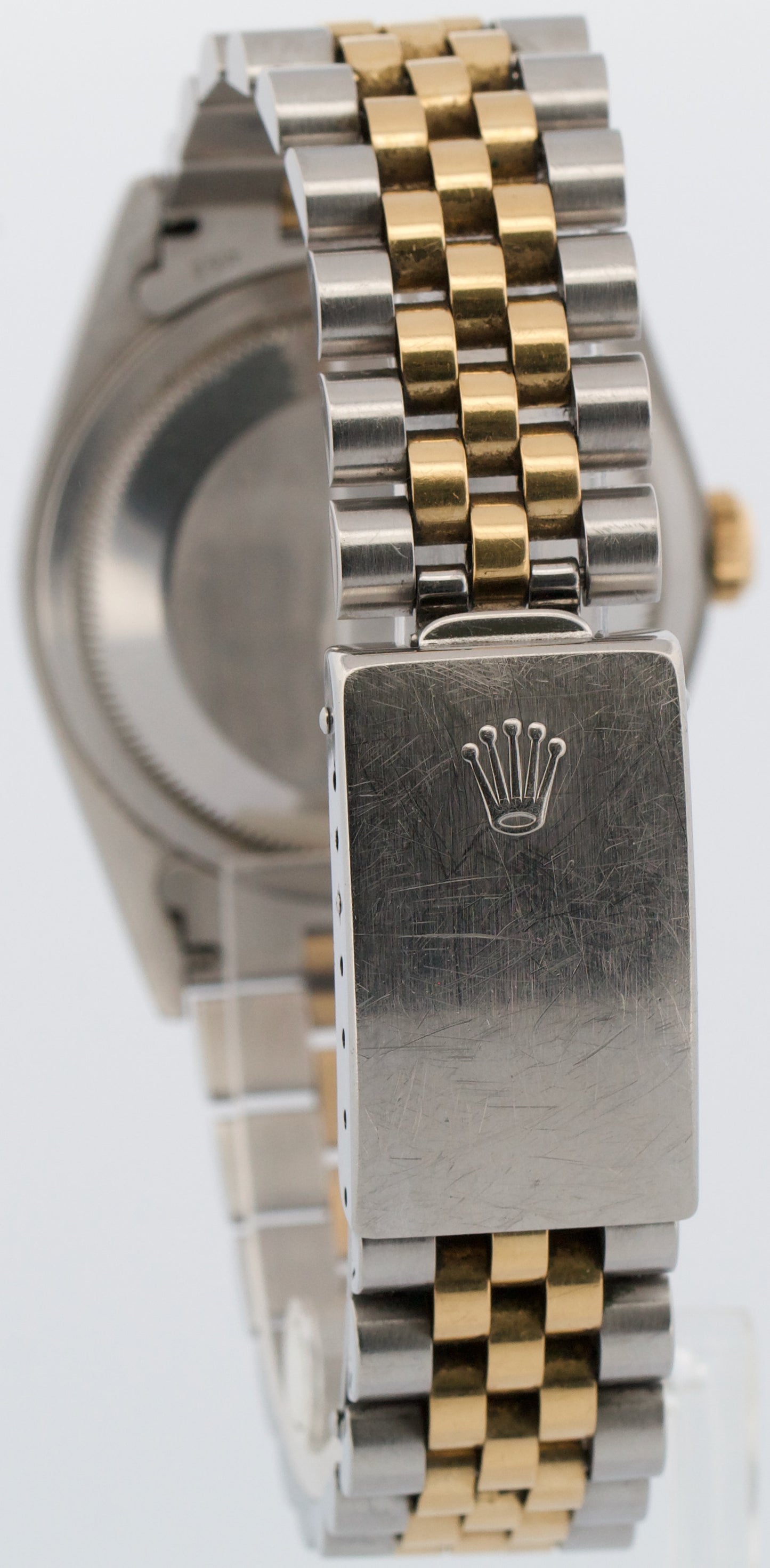 UNPOLISHED PAPERS Rolex DateJust 36mm CHAMPAGNE 18K Gold Steel JUBILEE 16233 BOX