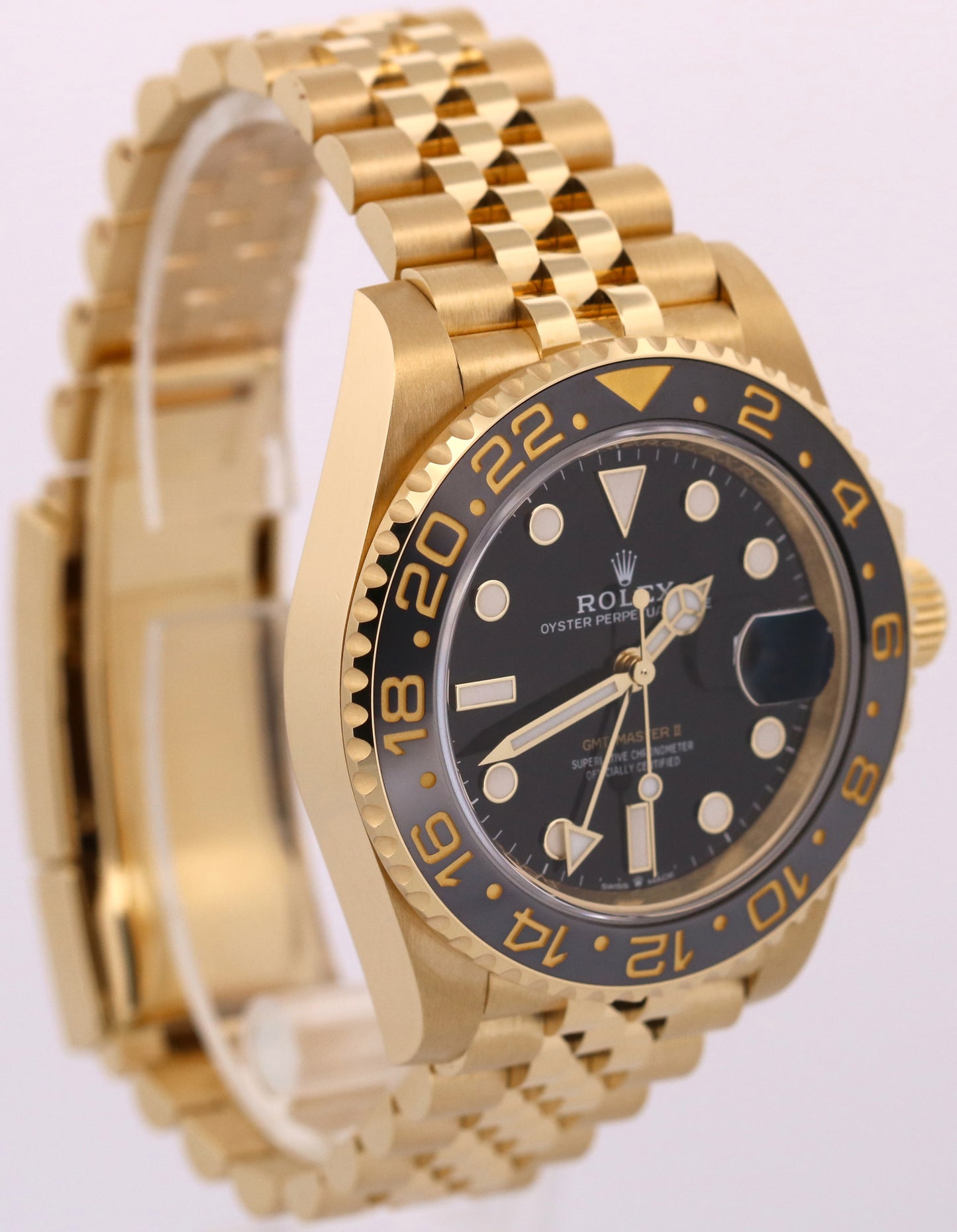 2025 PAPERS Rolex GMT-Master II 18K Yellow Gold JUBILEE 40mm 126718 GRNR BOX
