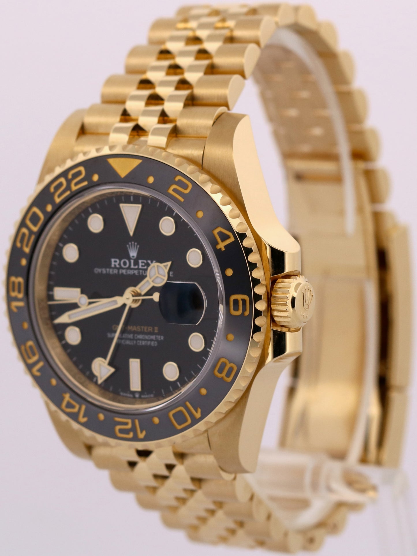 2025 PAPERS Rolex GMT-Master II 18K Yellow Gold JUBILEE 40mm 126718 GRNR BOX