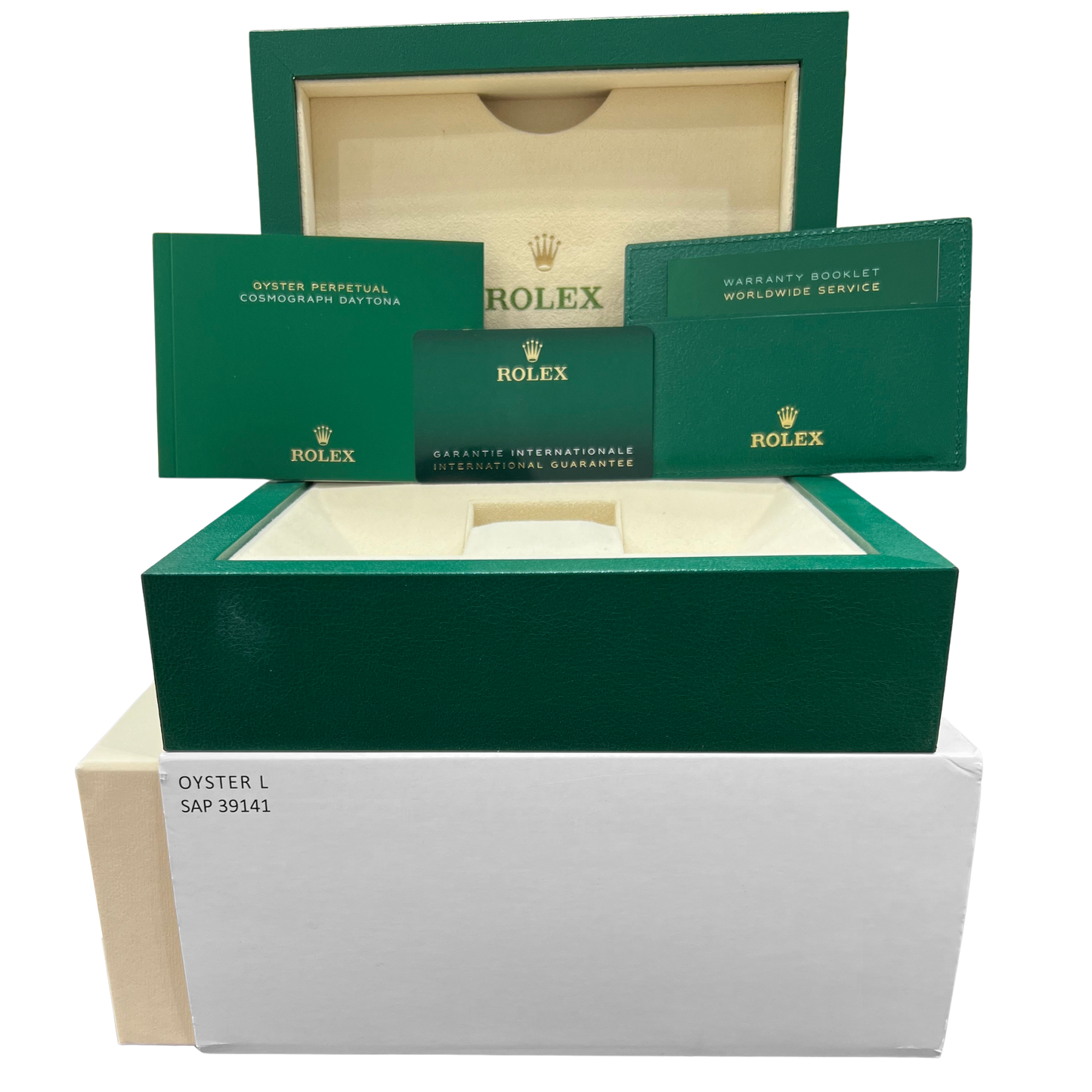 PAPERS Rolex Daytona Cosmograph Black 18K White Gold 40mm 126509 Watch BOX
