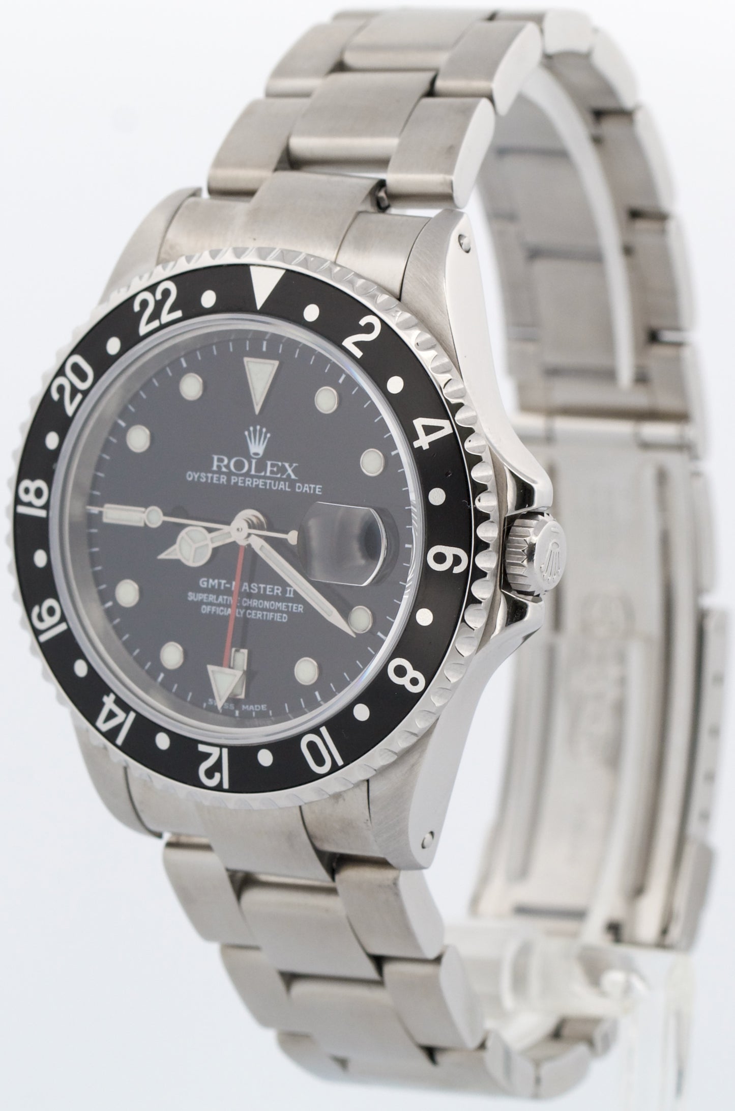 PAPERS Rolex GMT-Master II BLACK Red Stainless Steel Date OYSTER 16710 Watch BOX