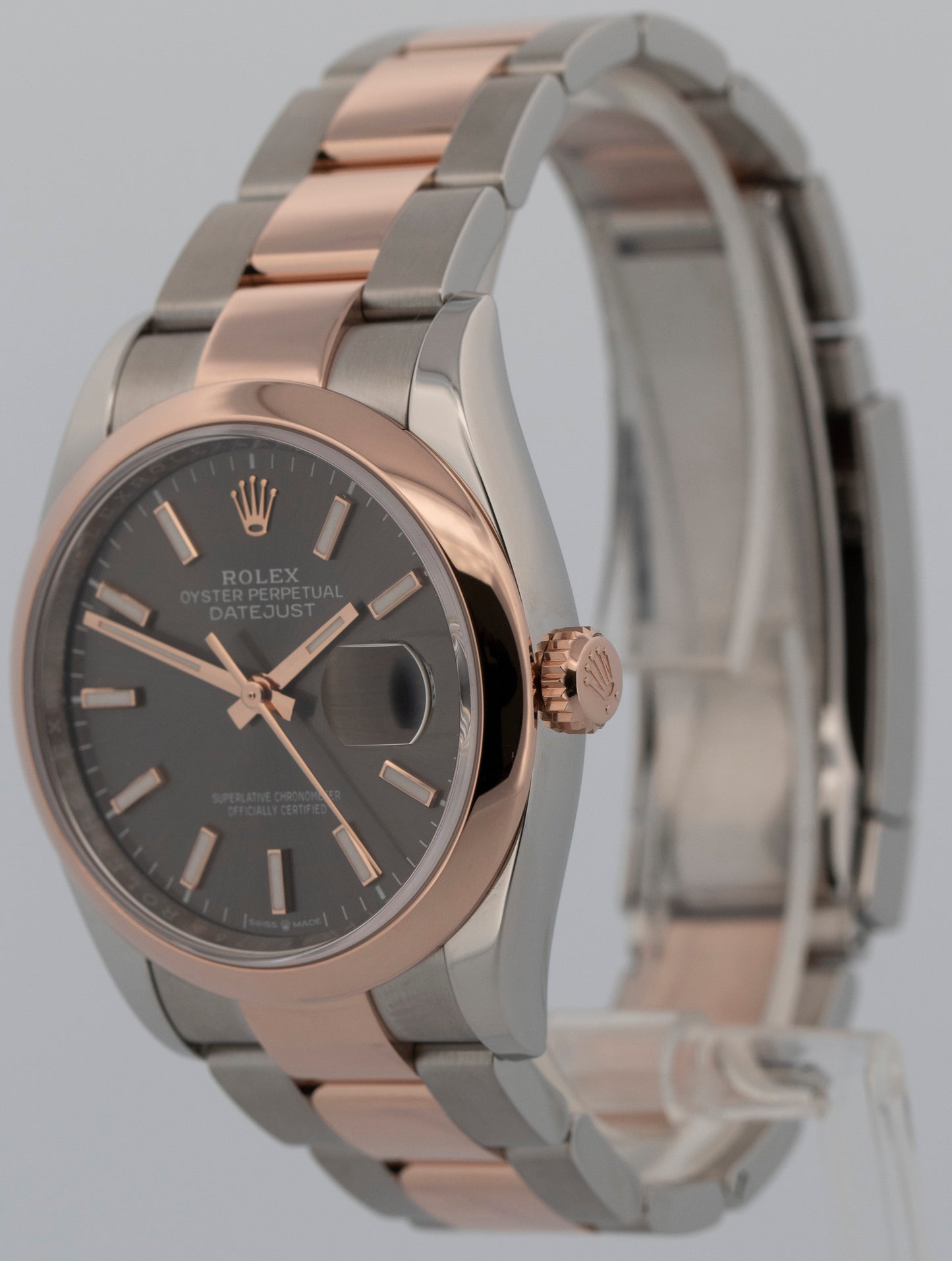 2023 PAPERS Rolex DateJust Rhodium Two-Tone Rose Gold 36mm 126201 Watch BOX