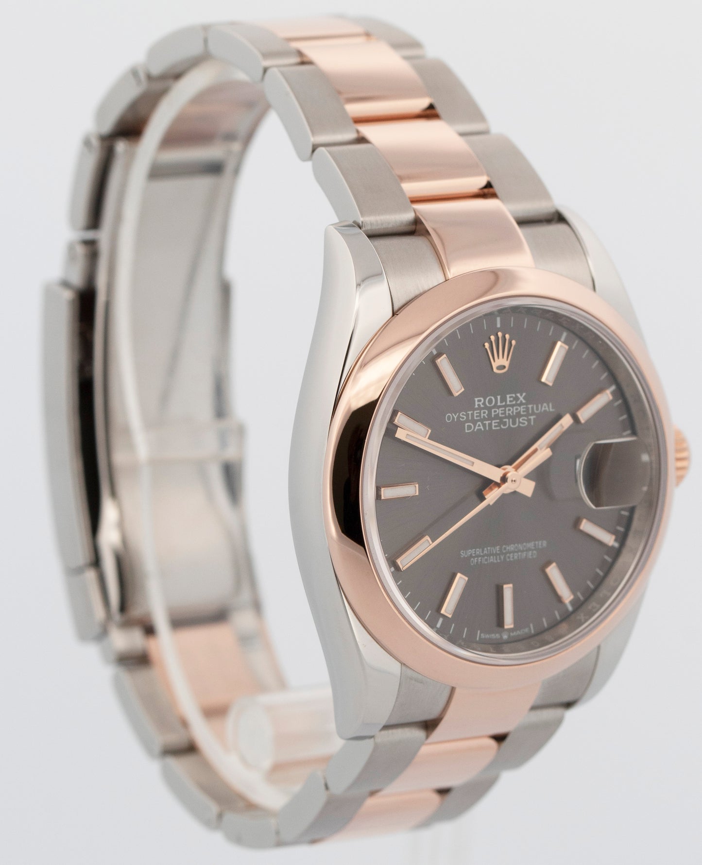 2023 PAPERS Rolex DateJust Rhodium Two-Tone Rose Gold 36mm 126201 Watch BOX