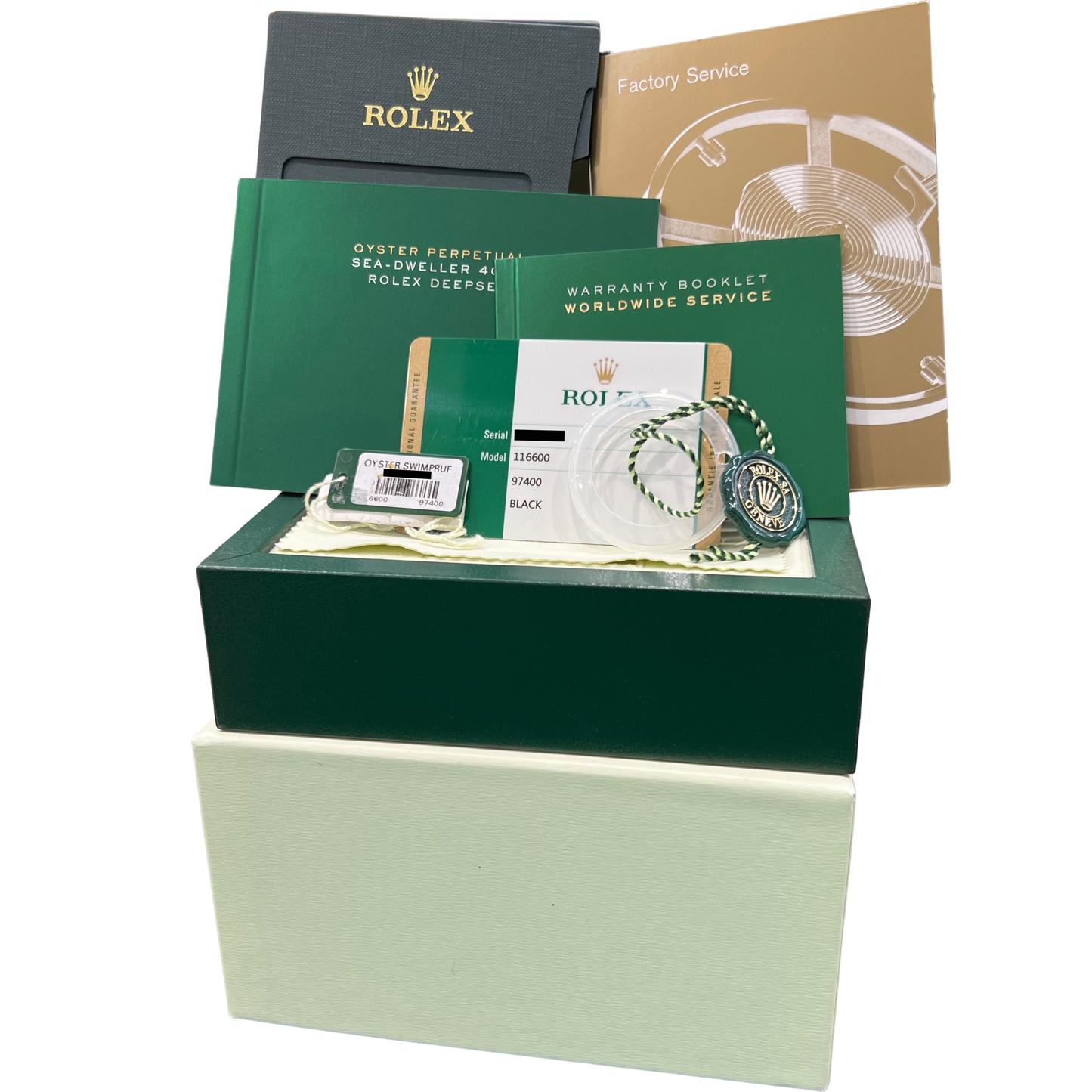 BRAND NEW NOS STICKERED PAPERS Rolex Sea-Dweller 4000 SD4K 40mm Watch 116600 BOX