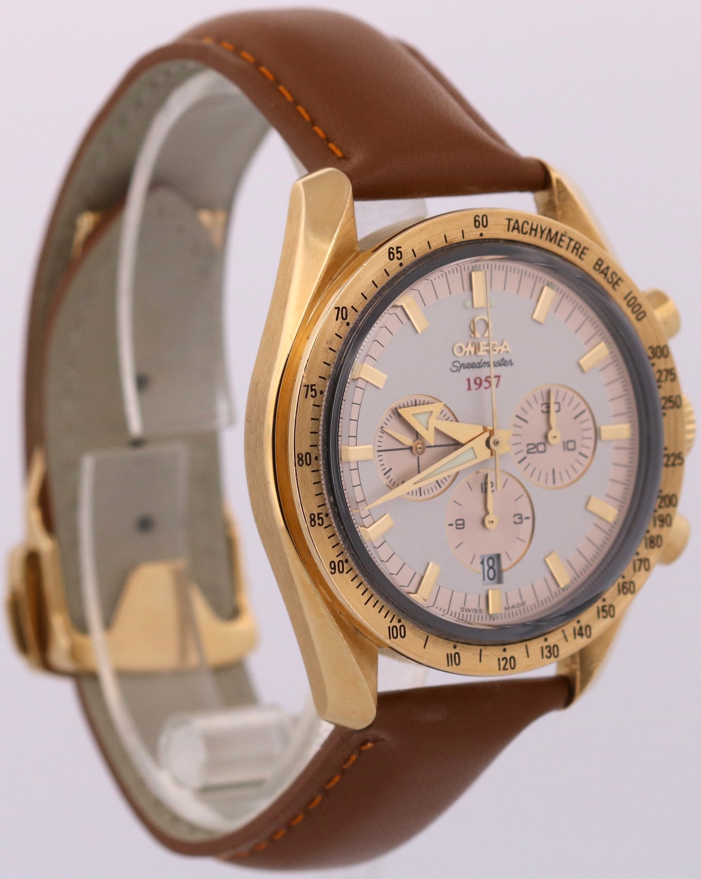 PAPERS Omega Speedmaster Broad Arrow 42mm 18K Gold 321.53.42.50.02.001 BOX