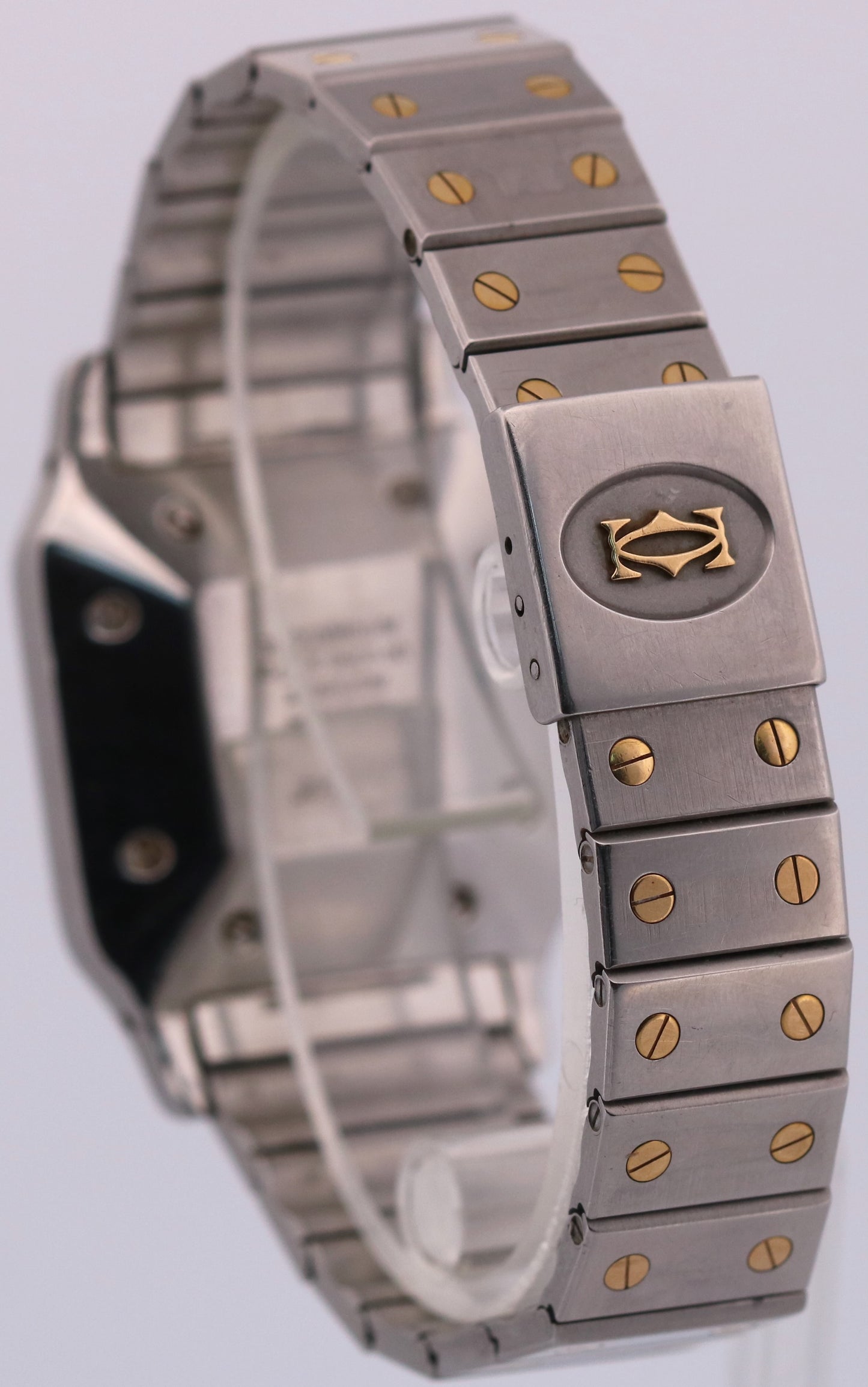 PAPERS Cartier Santos Two-Tone 18k Steel WHITE Roman Automatic 29mm 2961 BOX