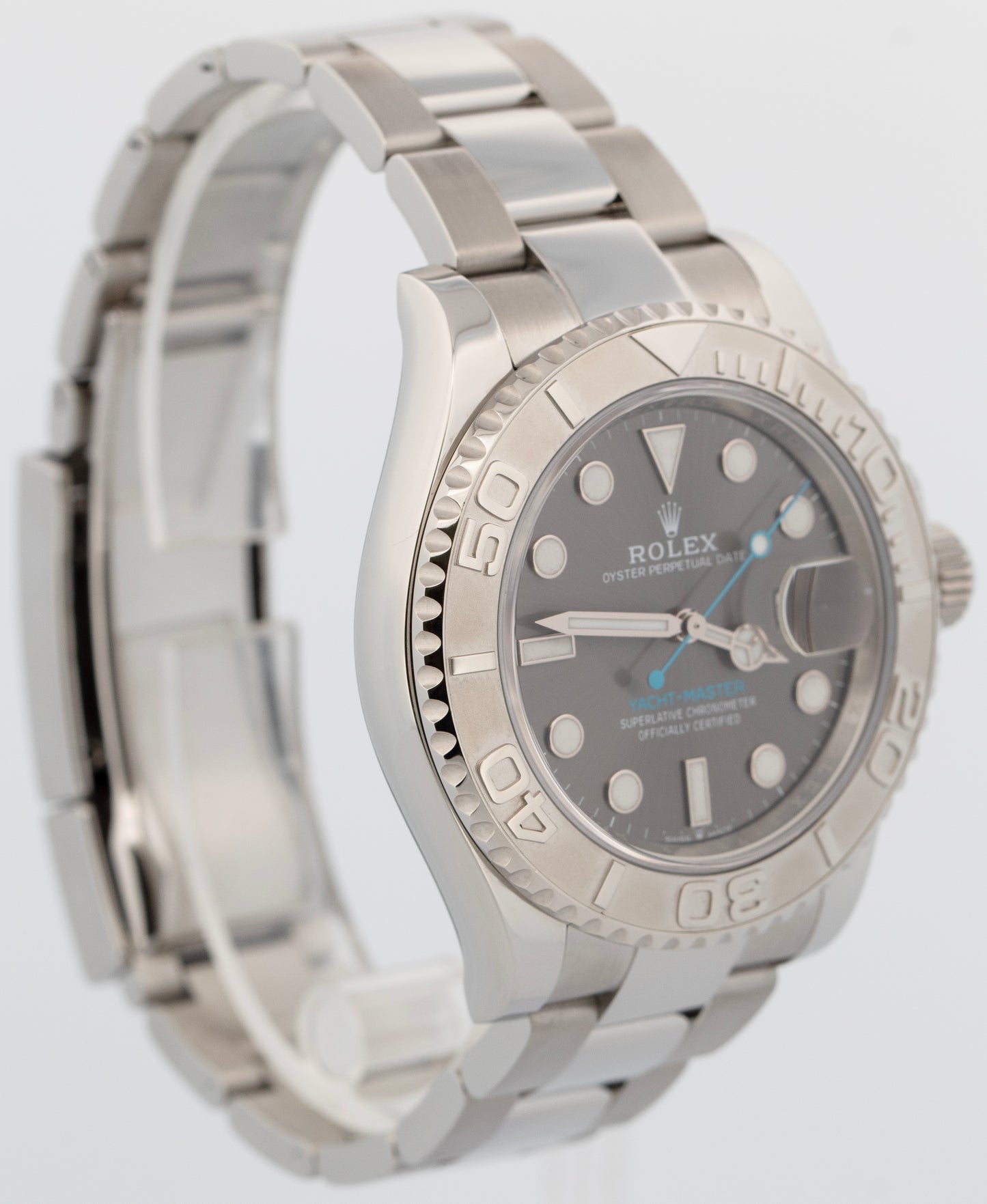 2023 PAPERS Rolex Yacht-Master Steel Platinum RHODIUM 40mm 126622 YM1 Watch BOX