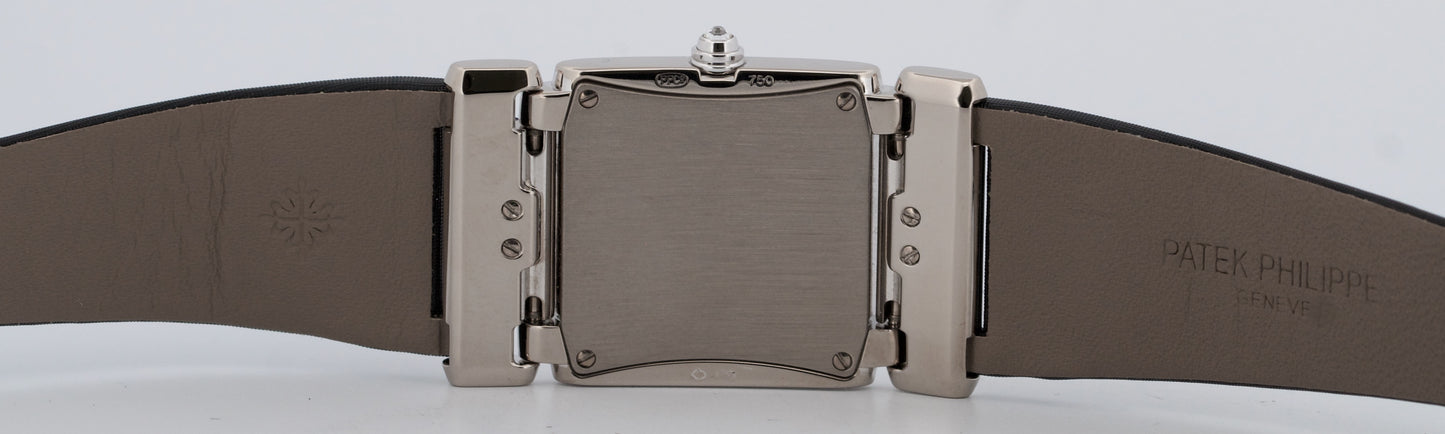 Ladies Patek Philippe Twenty-4 RHODIUM DIAMOND Satin 18K White Gold 30mm 4920G