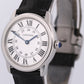 2017 PAPERS Cartier Ronde Solo 29mm SILVER Quartz Leather 3601 W6700155 BOX