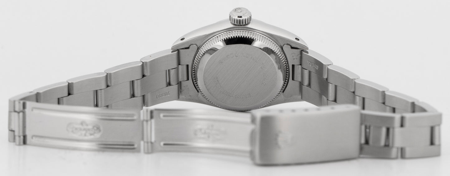 PAPERS Rolex Oyster Perpetual DIAMOND MOP Stainless Steel 24mm 67180 Watch BOX