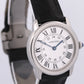2017 PAPERS Cartier Ronde Solo 29mm SILVER Quartz Leather 3601 W6700155 BOX