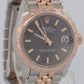 Rolex DateJust RHODIUM DIAMOND 31mm 18k Rose Gold Steel JUBILEE 278341RBR Watch