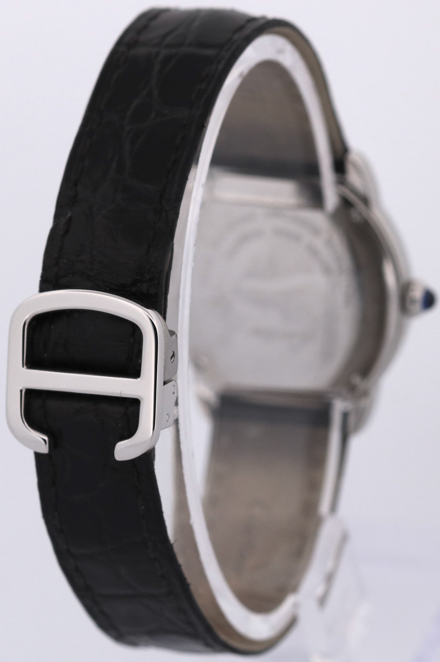 2017 PAPERS Cartier Ronde Solo 29mm SILVER Quartz Leather 3601 W6700155 BOX