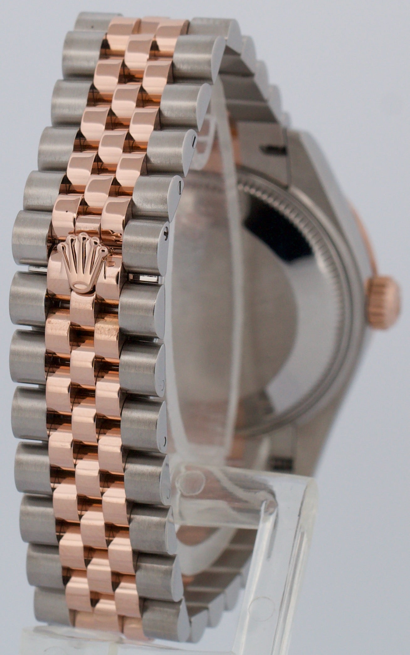 Rolex DateJust RHODIUM DIAMOND 31mm 18k Rose Gold Steel JUBILEE 278341RBR Watch