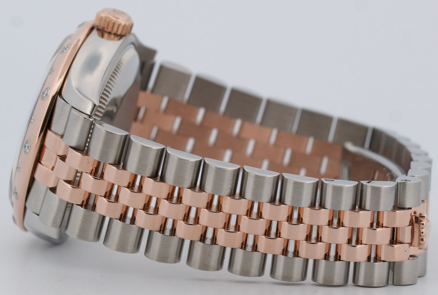 Rolex DateJust RHODIUM DIAMOND 31mm 18k Rose Gold Steel JUBILEE 278341RBR Watch