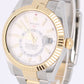 Rolex Sky-Dweller Two-Tone 18K Gold Steel White 42mm Oyster 326933 Watch