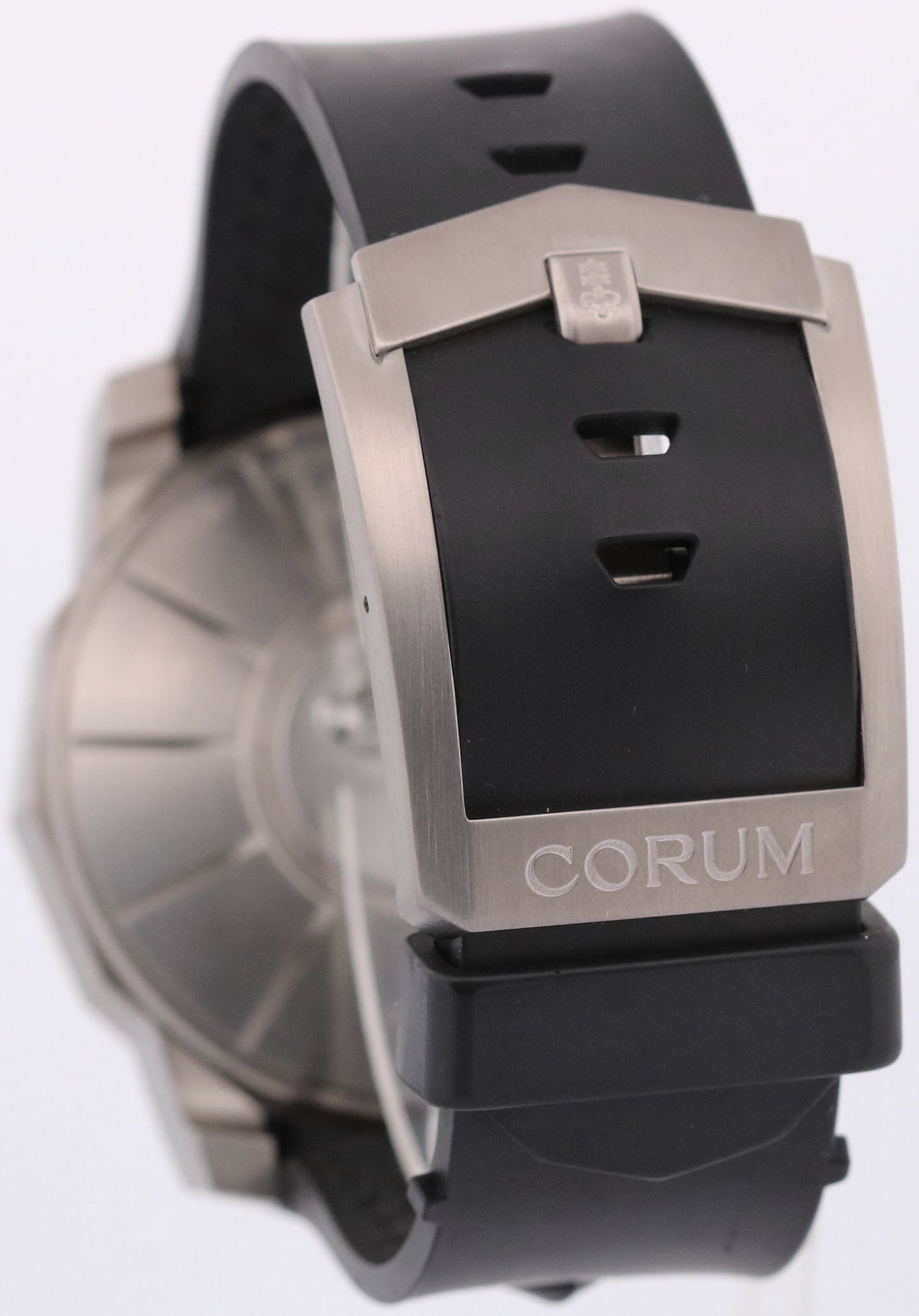 PAPERS Corum Admiral's Cup WHITE 18K Rose Gold Titanium Rubber 01.0002 48mm BOX