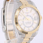 Rolex Sky-Dweller Two-Tone 18K Gold Steel White 42mm Oyster 326933 Watch