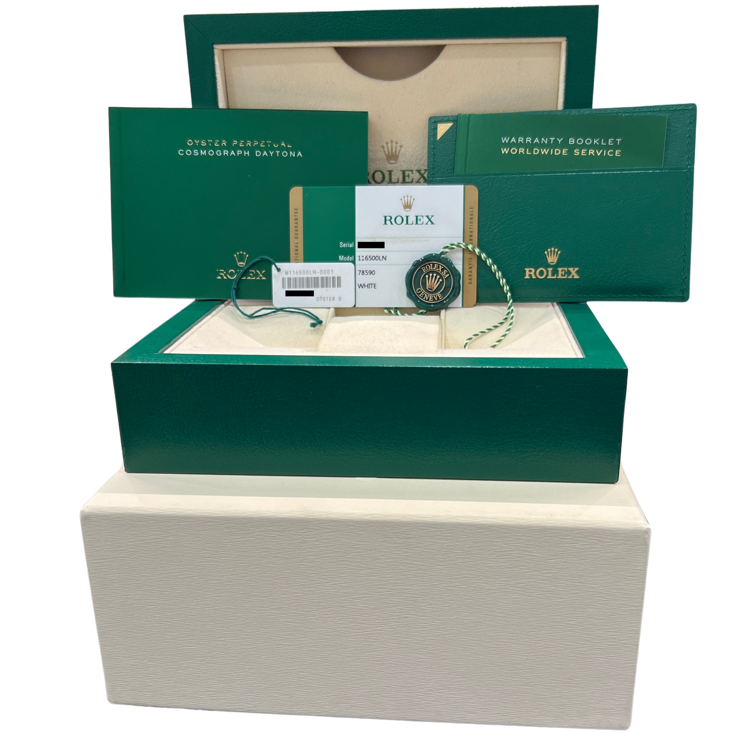 PAPERS Rolex Daytona 116500 LN Ceramic PANDA White Stainless Steel 40mm BOX
