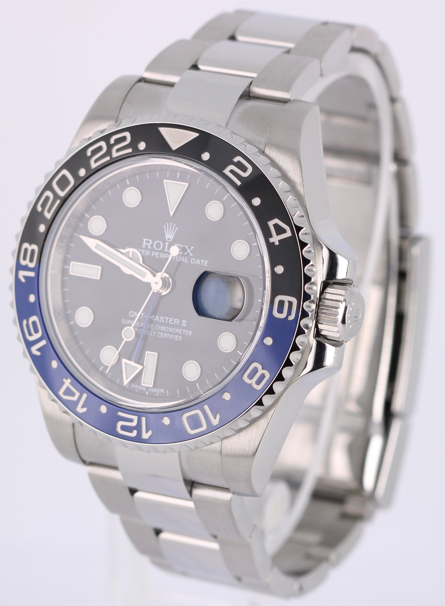 Rolex GMT-Master II BATMAN Stainless Steel Blue Black 40mm 116710BLNR Watch