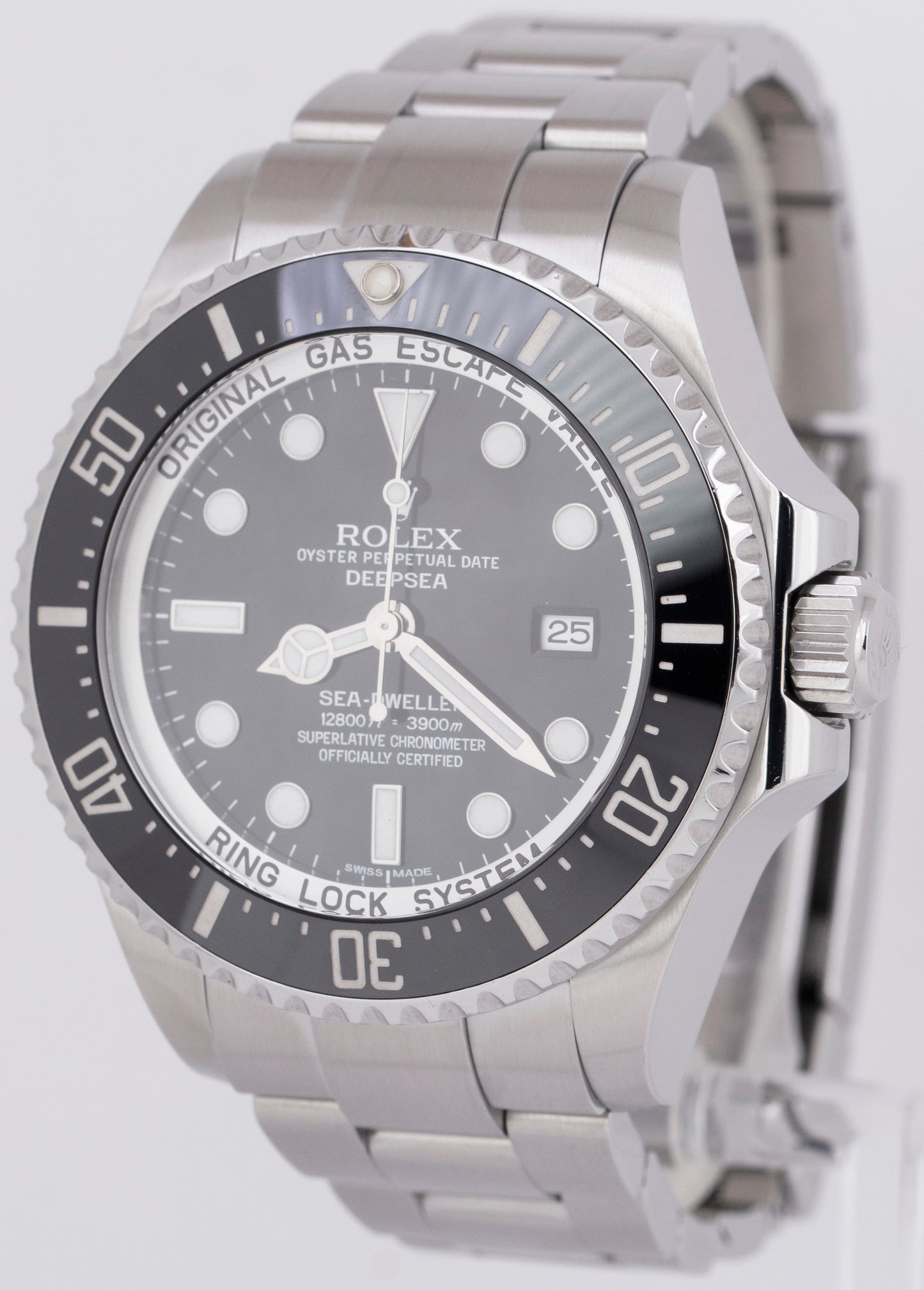 MINT Rolex Sea-Dweller Deepsea PAPERS Steel 44mm Black Ceramic Watch 116660 B+P
