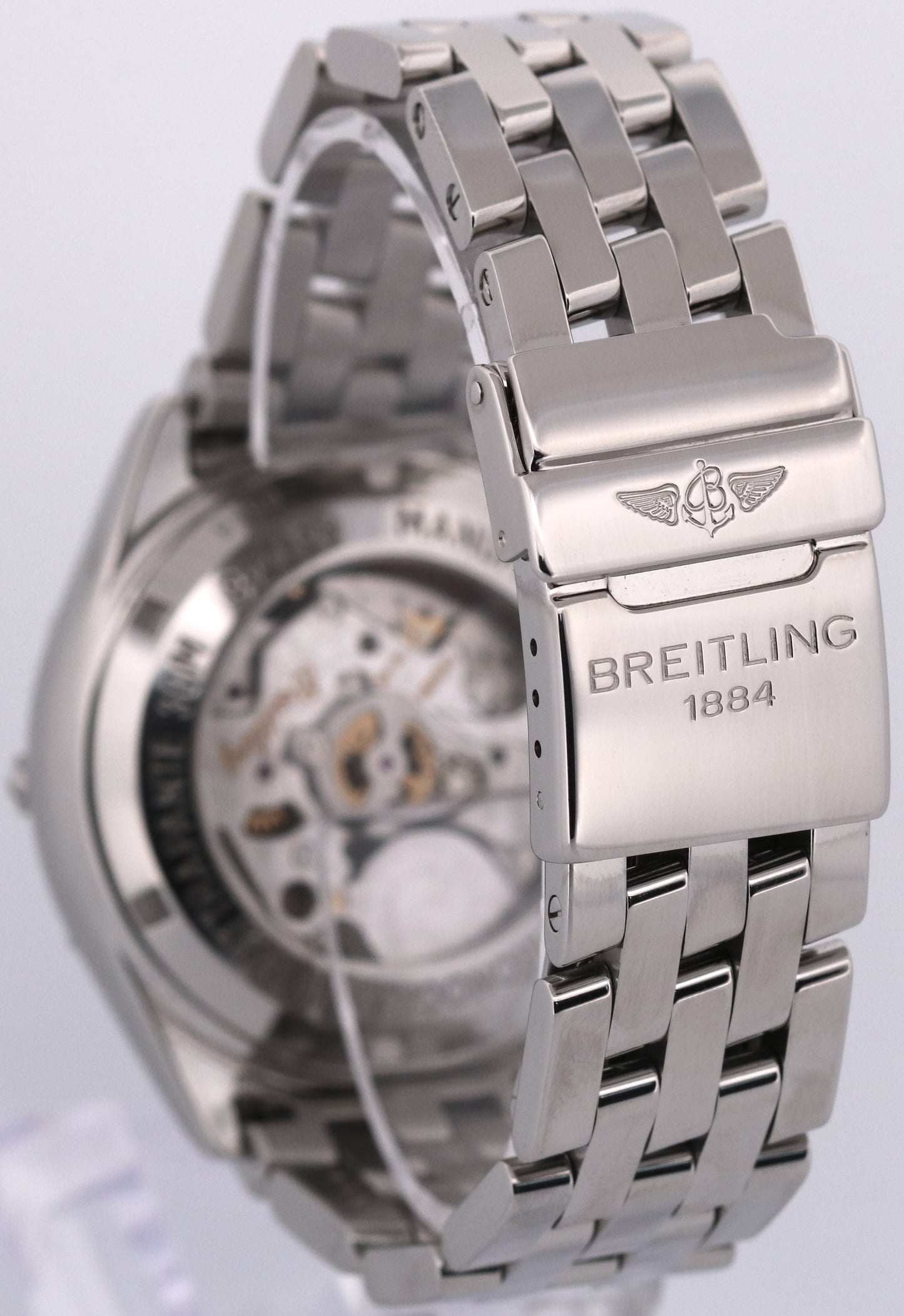 Breitling Chronoracer Rattrapante BLUE Quartz Steel 39mm A69048 Watch