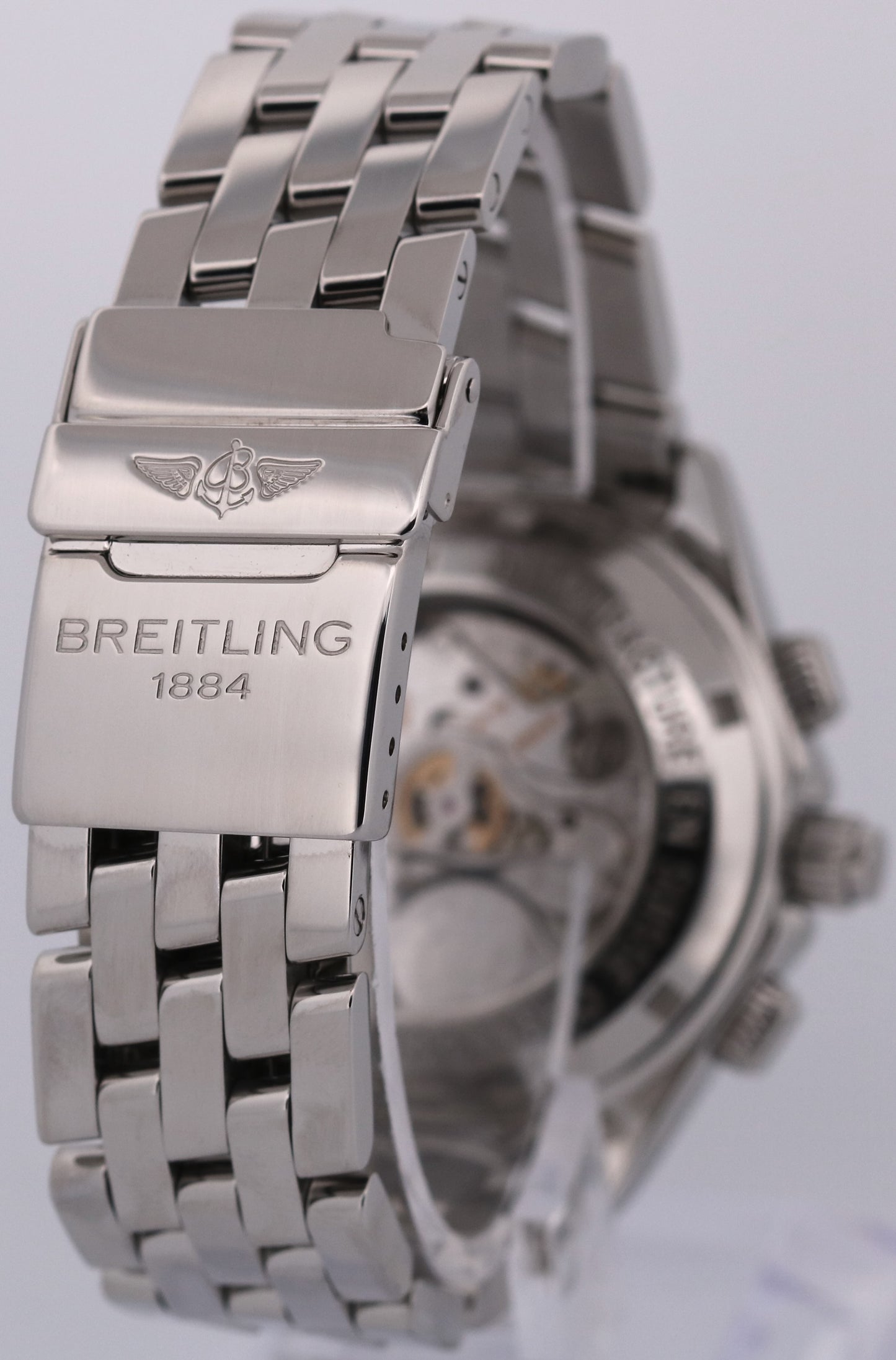 Breitling Chronoracer Rattrapante BLUE Quartz Steel 39mm A69048 Watch