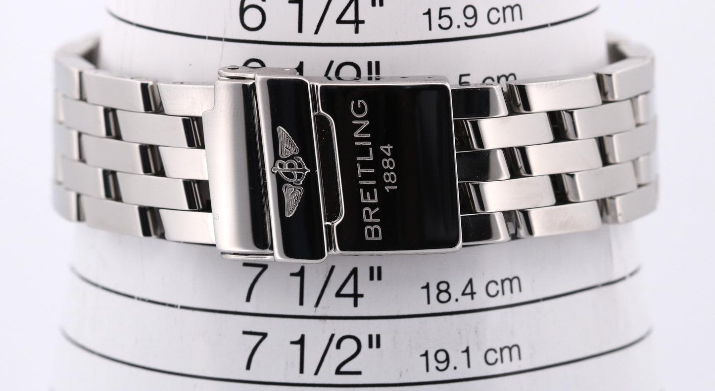Breitling Chronoracer Rattrapante BLUE Quartz Steel 39mm A69048 Watch