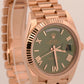 2025 PAPERS Rolex Day-Date President 40mm OLIVE GREEN 18K Rose Gold 228235 BOX