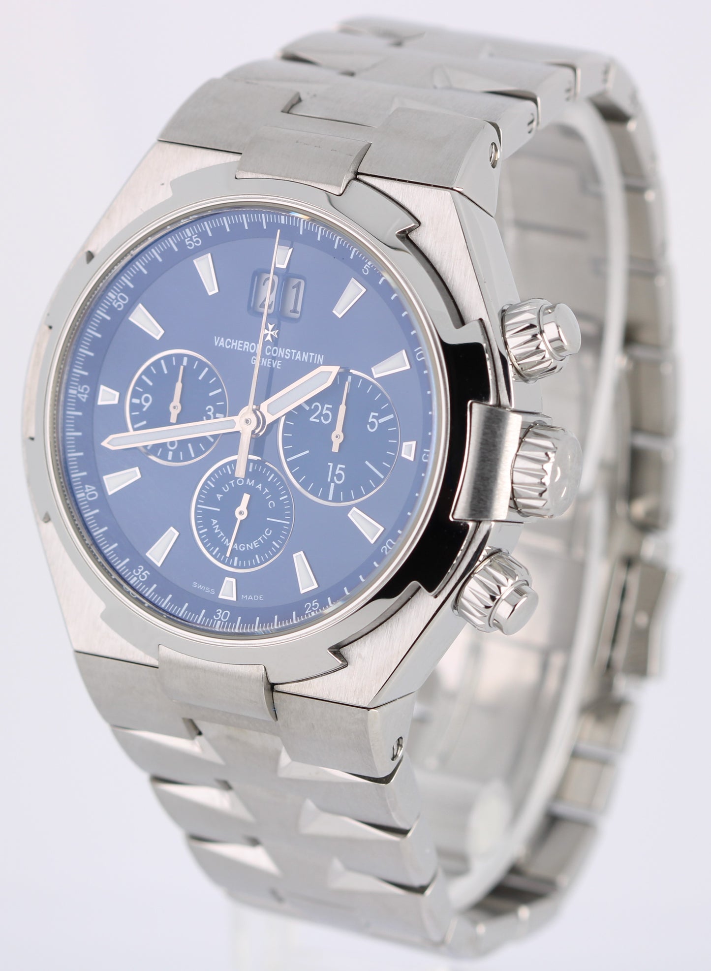 Vacheron Constantin Overseas Chronograph Stainless Steel Blue 42mm 49150 Watch