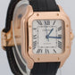 2024 PAPERS Cartier Santos 35.1mm WHITE 18K Rose Gold Leather 4074 WGSA0012 BOX
