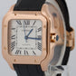 2024 PAPERS Cartier Santos 35.1mm WHITE 18K Rose Gold Leather 4074 WGSA0012 BOX