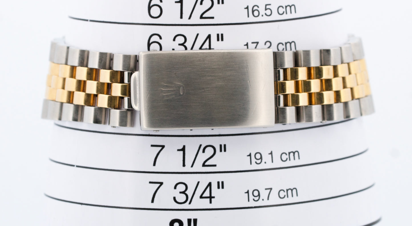 Rolex DateJust 36mm MOP ROMAN 18K Yellow Gold Fluted Steel JUBILEE 16233 Watch