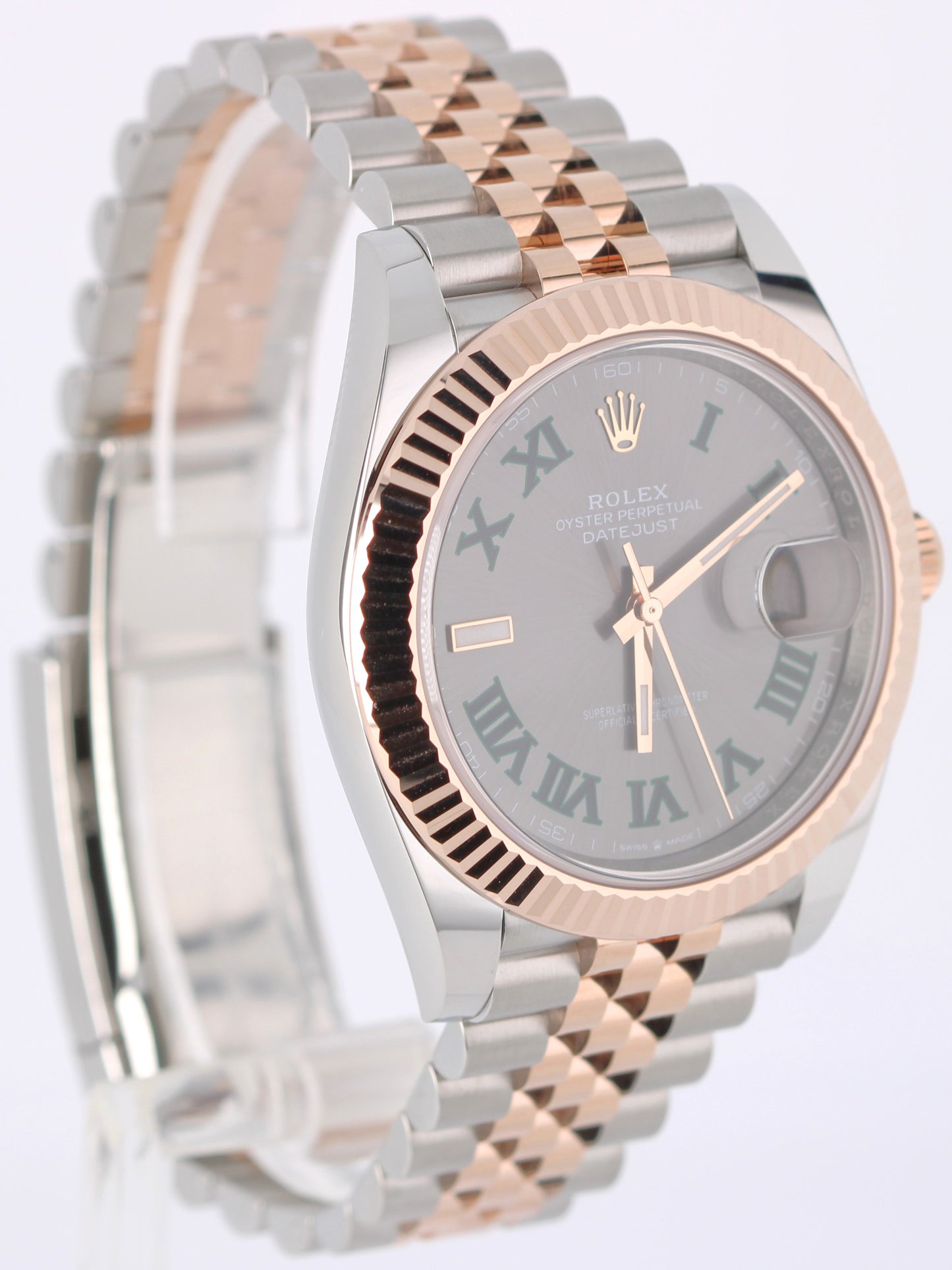 Rolex DateJust 41 Two-Tone 18k Rose Gold Steel WIMBLEDON Jubilee 126331 Watch