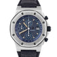 Audemars Piguet Royal Oak Offshore BLUE BEAST 42mm Leather Steel Watch 25770ST