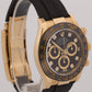 2021 PAPERS Rolex Daytona BLACK DIAMOND 18K Gold Rubber Oysterflex 116518 LN BOX