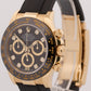 2021 PAPERS Rolex Daytona BLACK DIAMOND 18K Gold Rubber Oysterflex 116518 LN BOX