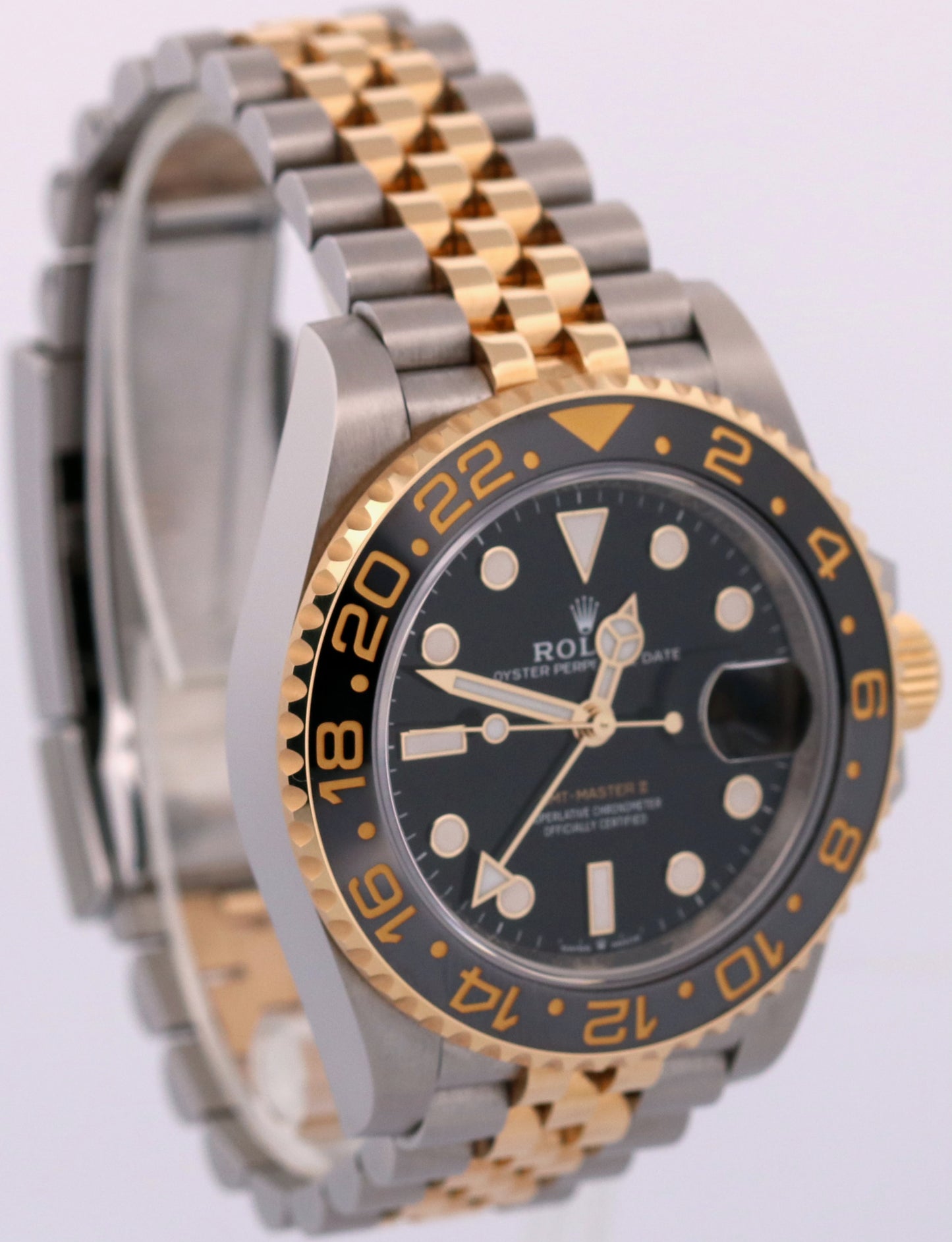 2025 PAPERS Rolex GMT-Master II BLACK 18K Gold JUBILEE Steel 126713 GRNR BOX